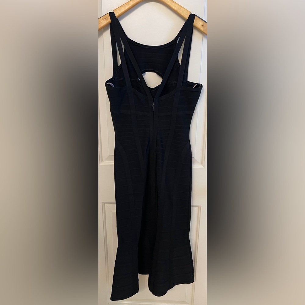 Herve Leger Black Cutout Midi Bandage Dress - Picture 3 of 3